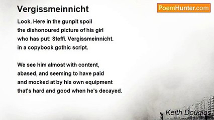 Keith Douglas - Vergissmeinnicht