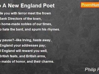 Philip Freneau - To A New England Poet