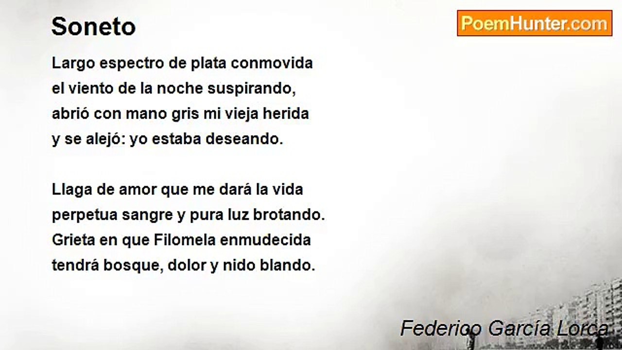 Federico García Lorca - Soneto