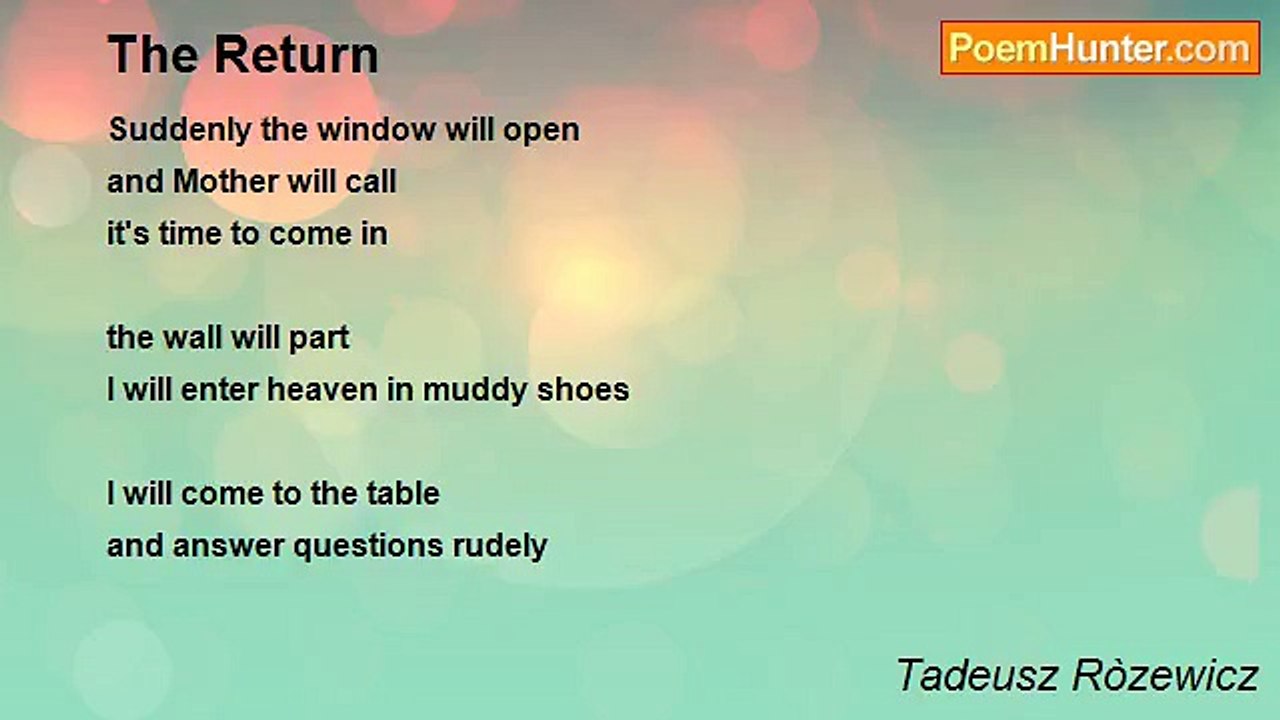 Tadeusz Ròzewicz - The Return