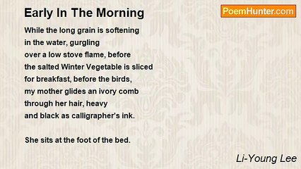 Li-Young Lee - Early In The Morning