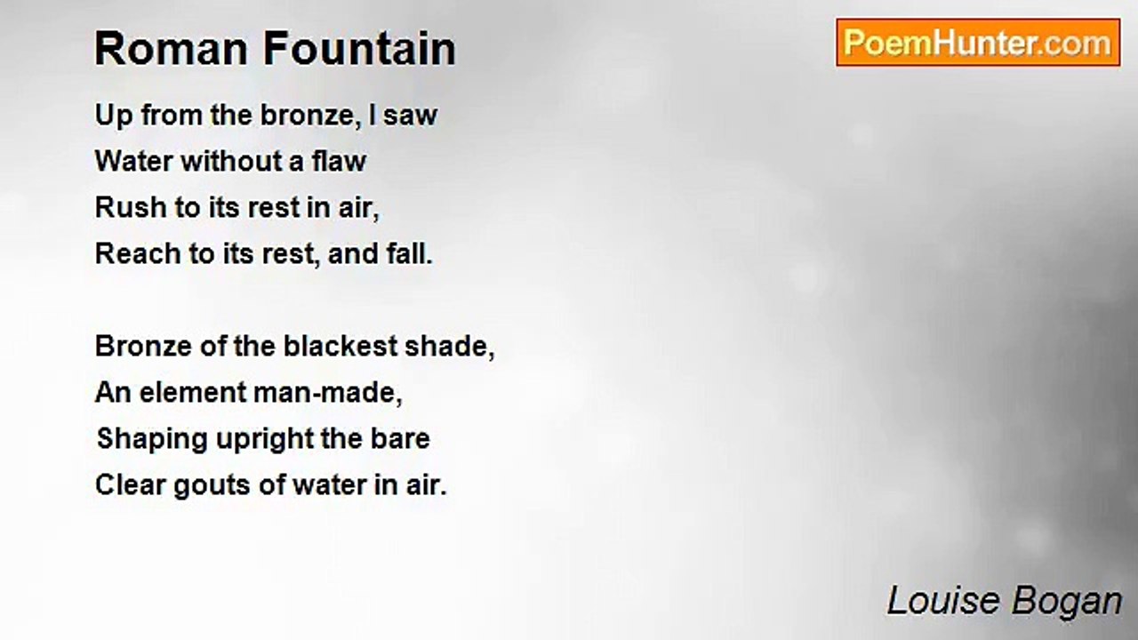 Louise Bogan - Roman Fountain