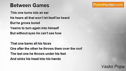 Vasko Popa - Between Games