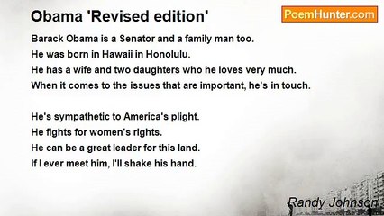 Randy Johnson - Obama 'Revised edition'