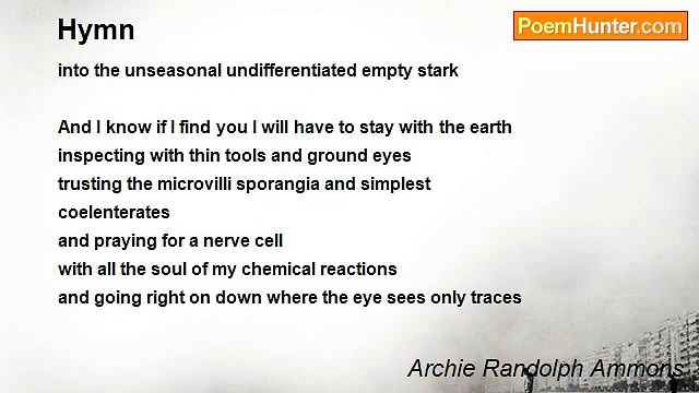 Archie Randolph Ammons - Hymn