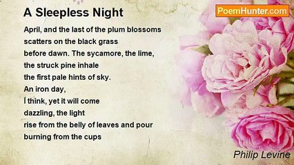 Philip Levine - A Sleepless Night