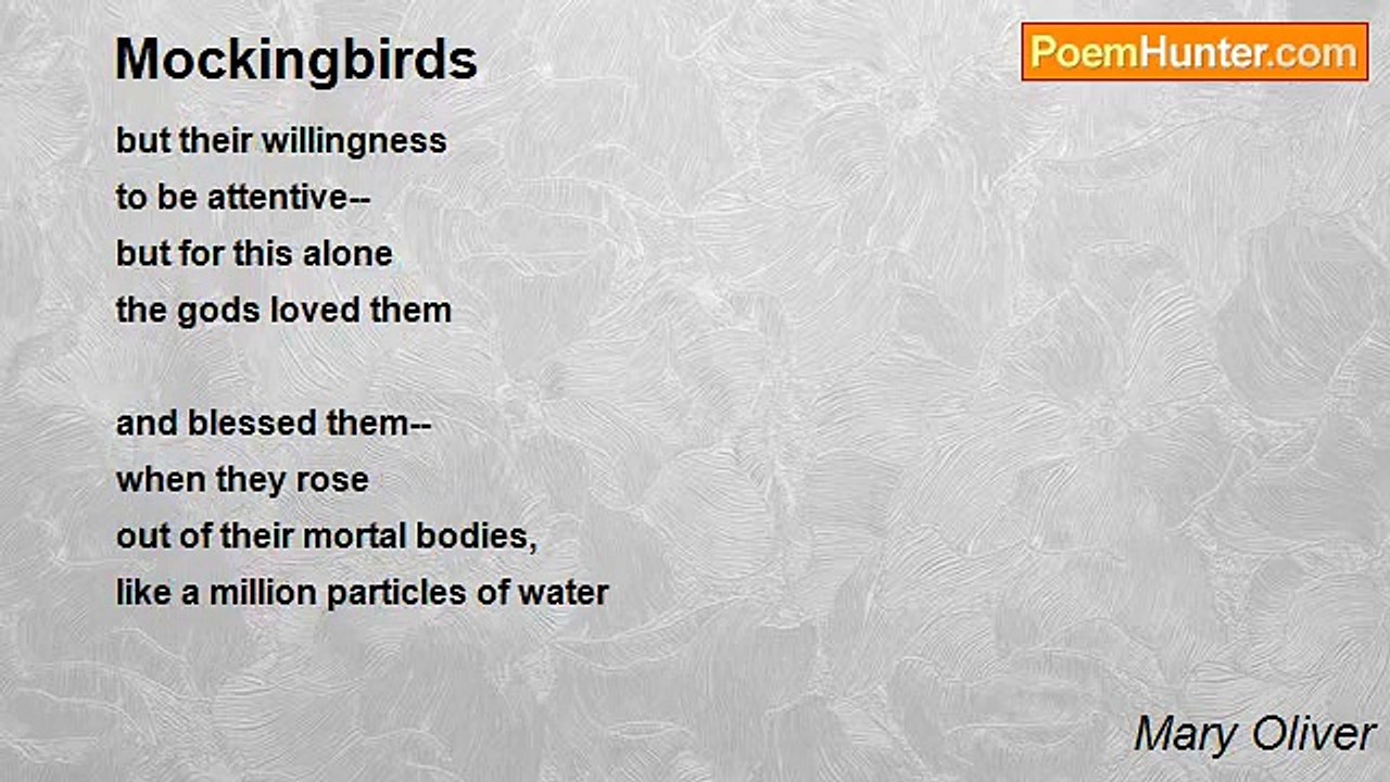 Mary Oliver - Mockingbirds