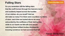 Rainer Maria Rilke - Falling Stars