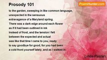 Linda Pastan - Prosody 101