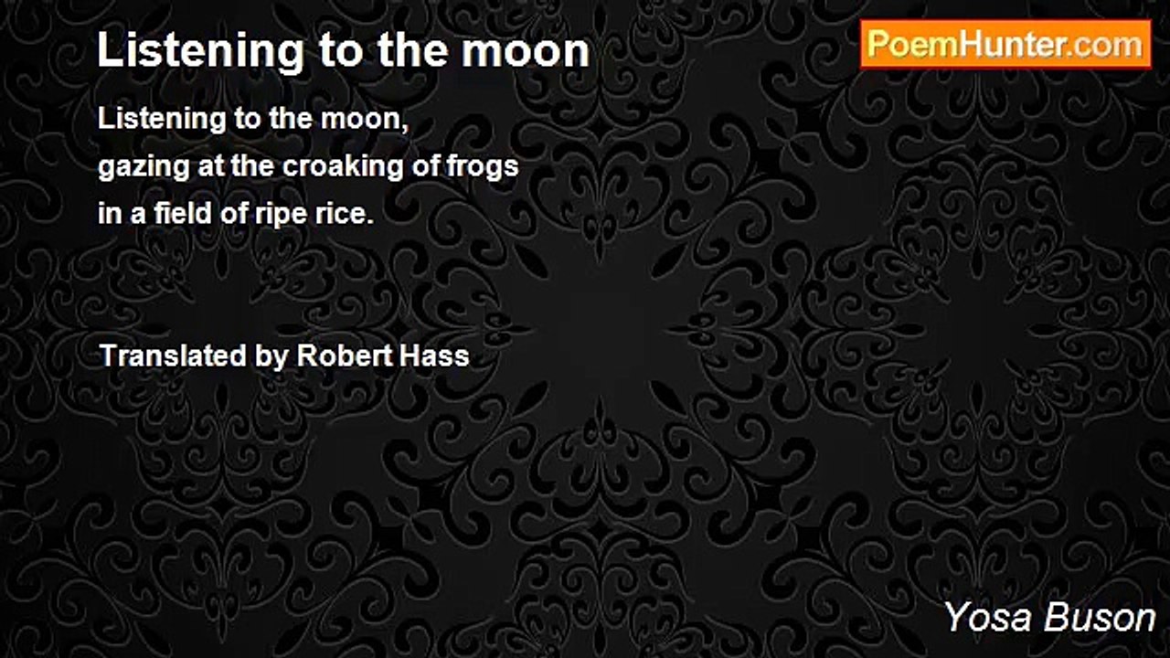Yosa Buson - Listening to the moon
