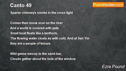 Ezra Pound - Canto 49