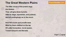 Hart Crane - The Great Western Plains