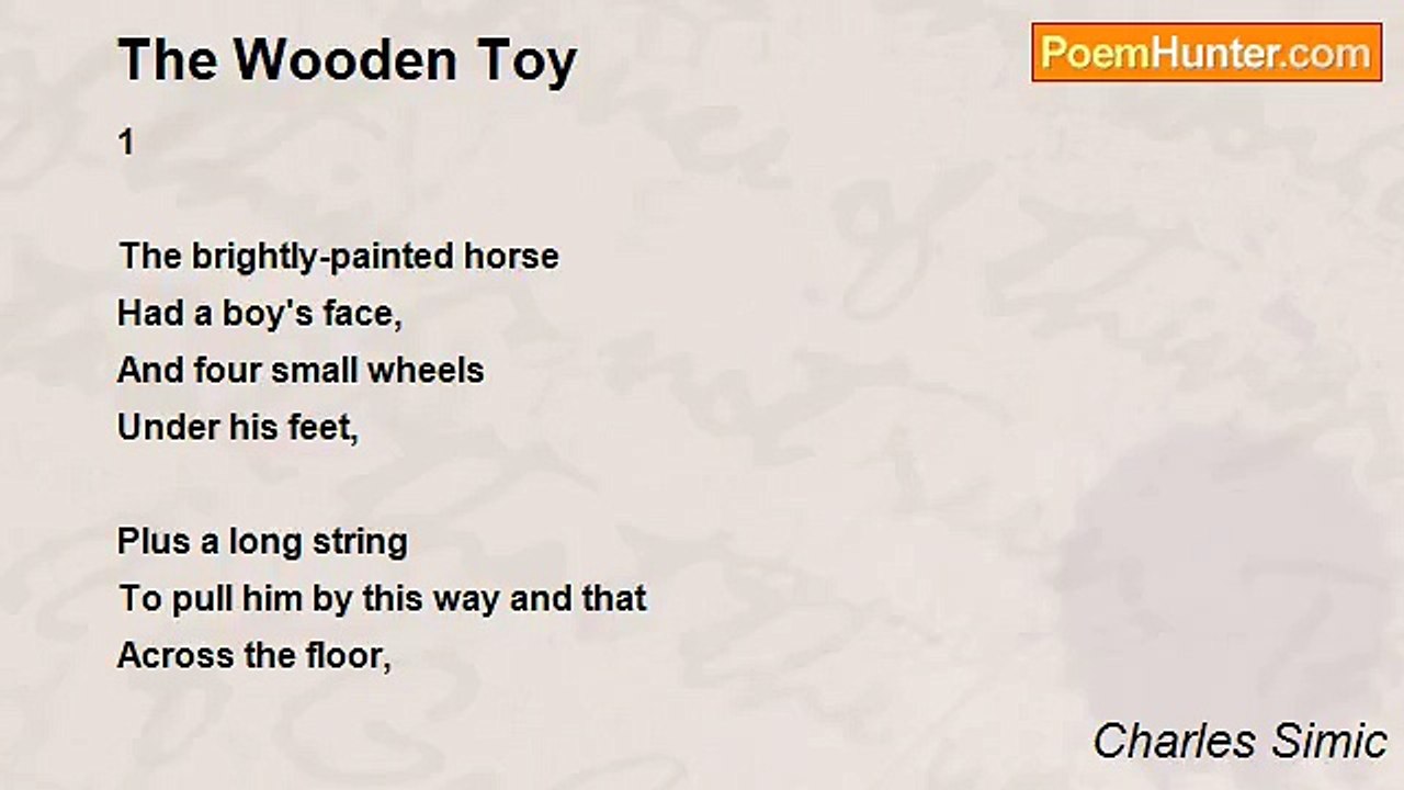 Charles Simic - The Wooden Toy