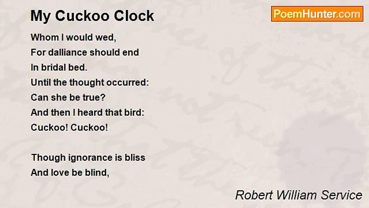 Robert William Service - My Cuckoo Clock