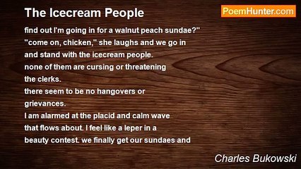 Charles Bukowski - The Icecream People