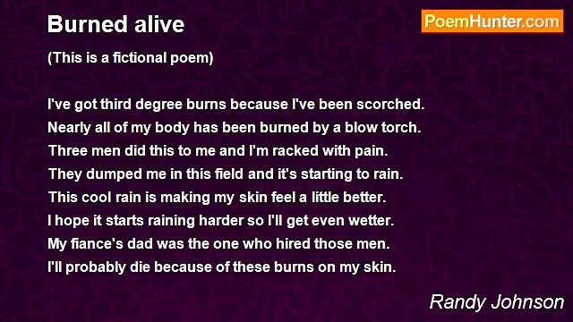 Randy Johnson - Burned alive