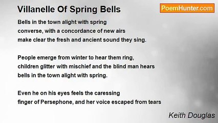 Keith Douglas - Villanelle Of Spring Bells