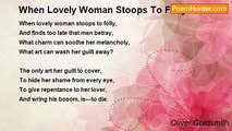 Oliver Goldsmith - When Lovely Woman Stoops To Folly