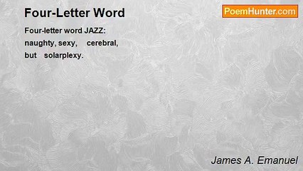 James A. Emanuel - Four-Letter Word