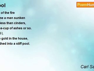 Carl Sandburg - Pool