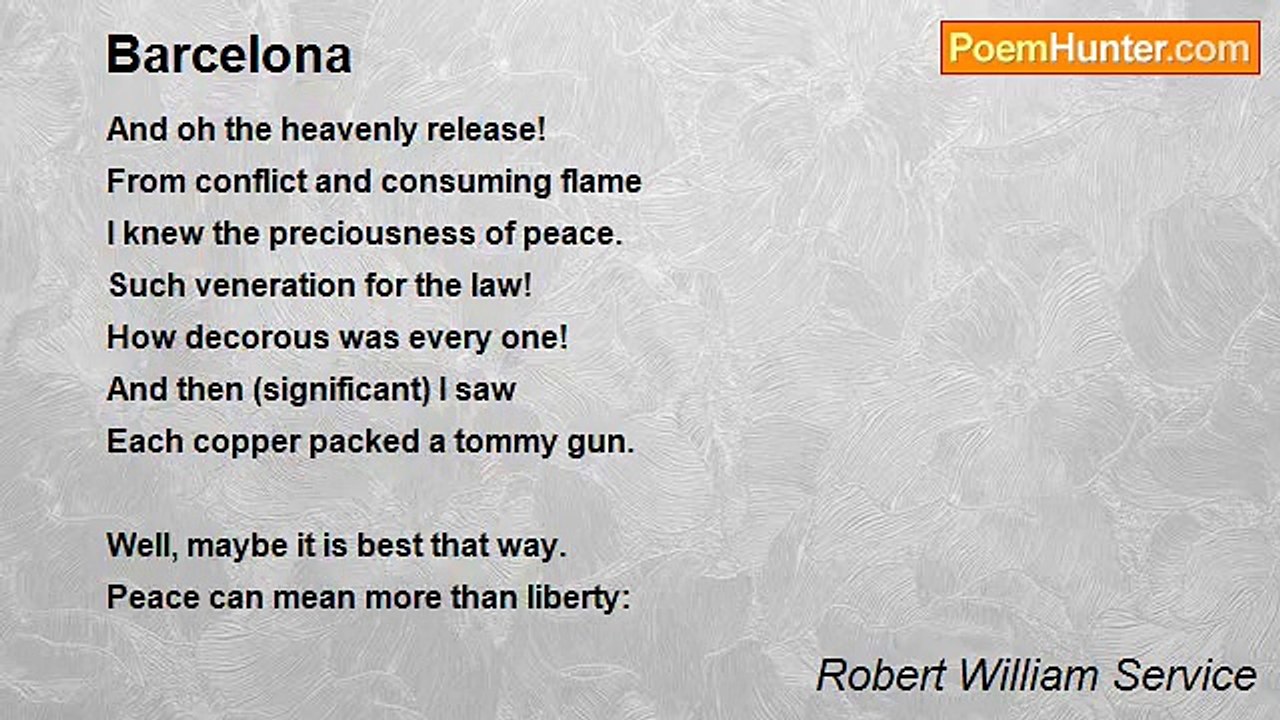 Robert William Service - Barcelona