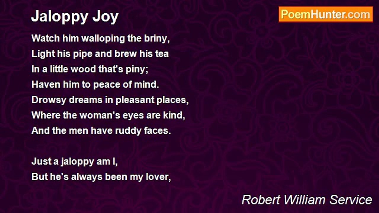 Robert William Service - Jaloppy Joy