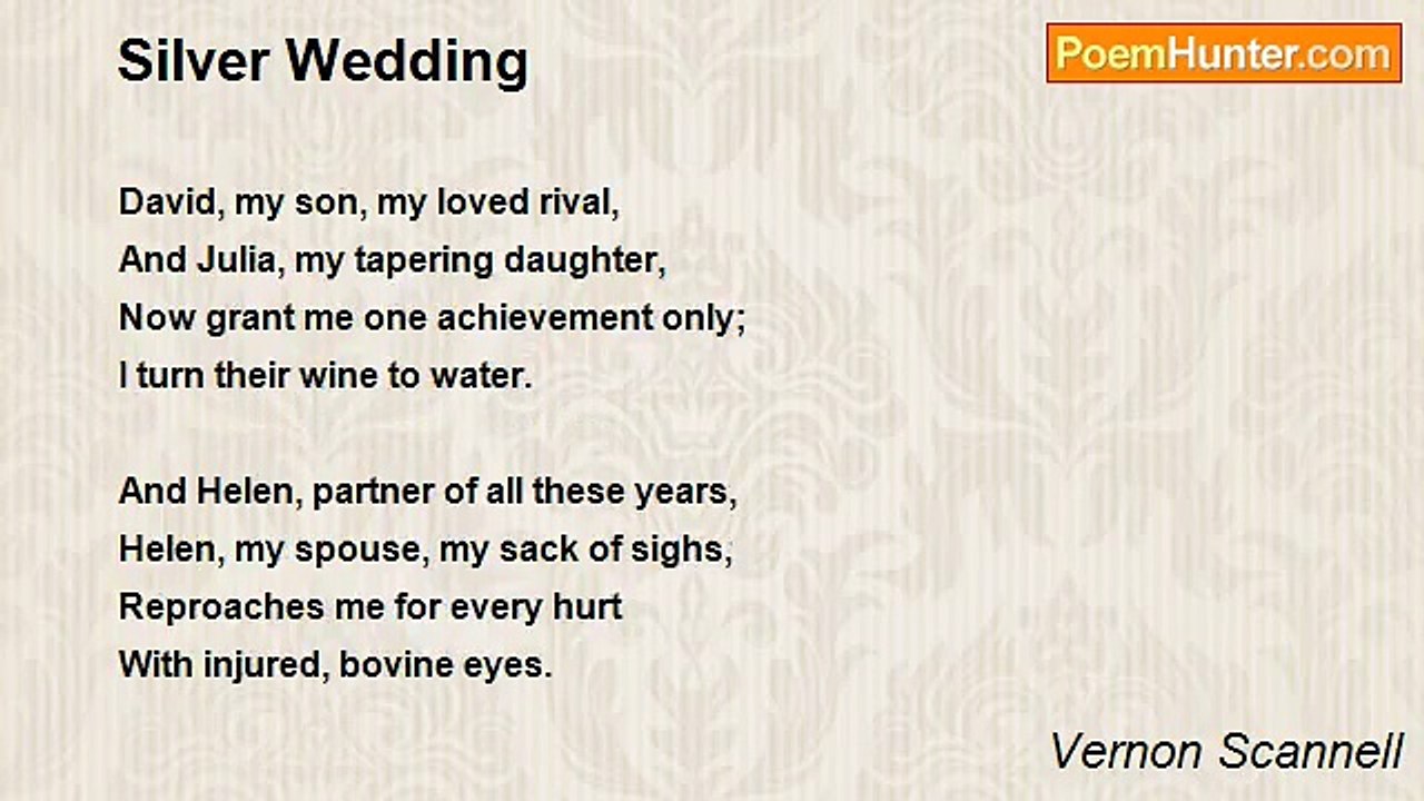 Vernon Scannell - Silver Wedding