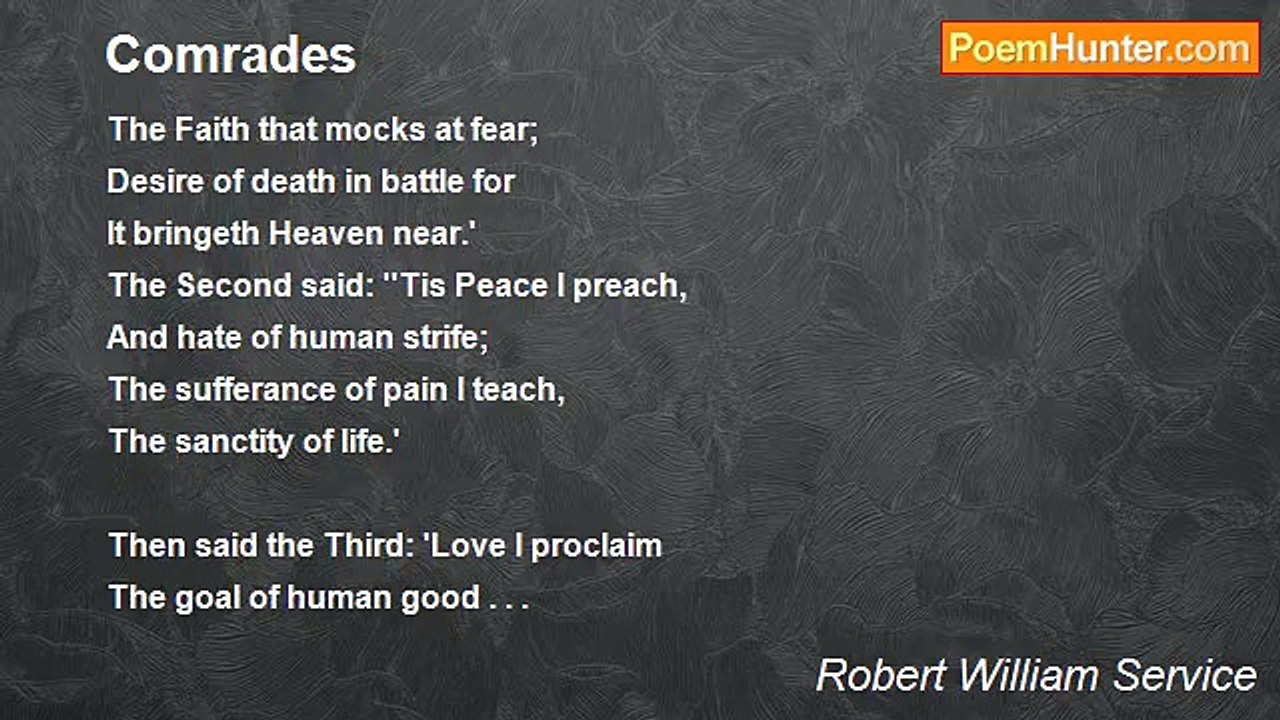 Robert William Service - Comrades