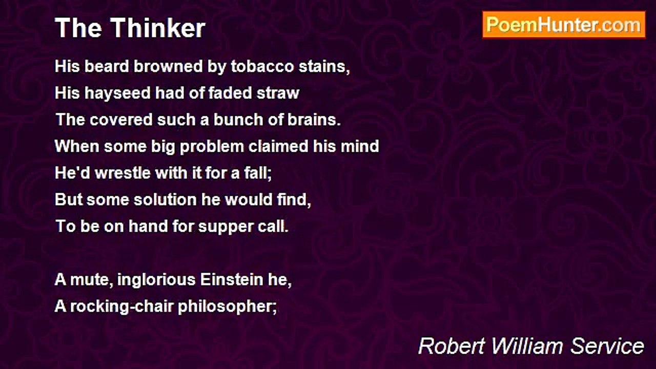 Robert William Service - The Thinker