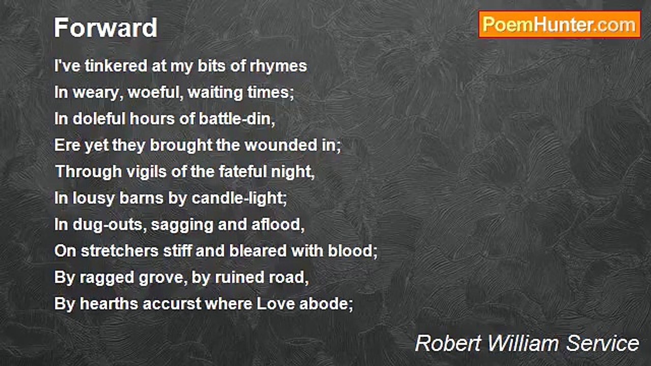 Robert William Service - Forward