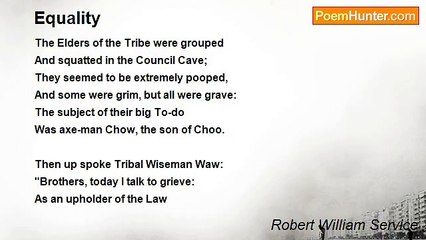 Robert William Service - Equality
