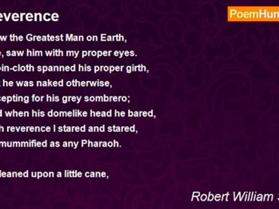 Robert William Service - Reverence