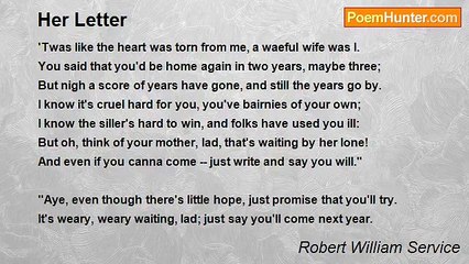 Robert William Service - Her Letter