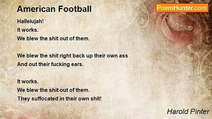 Harold Pinter - American Football