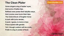 Ogden Nash - The Clean Plater