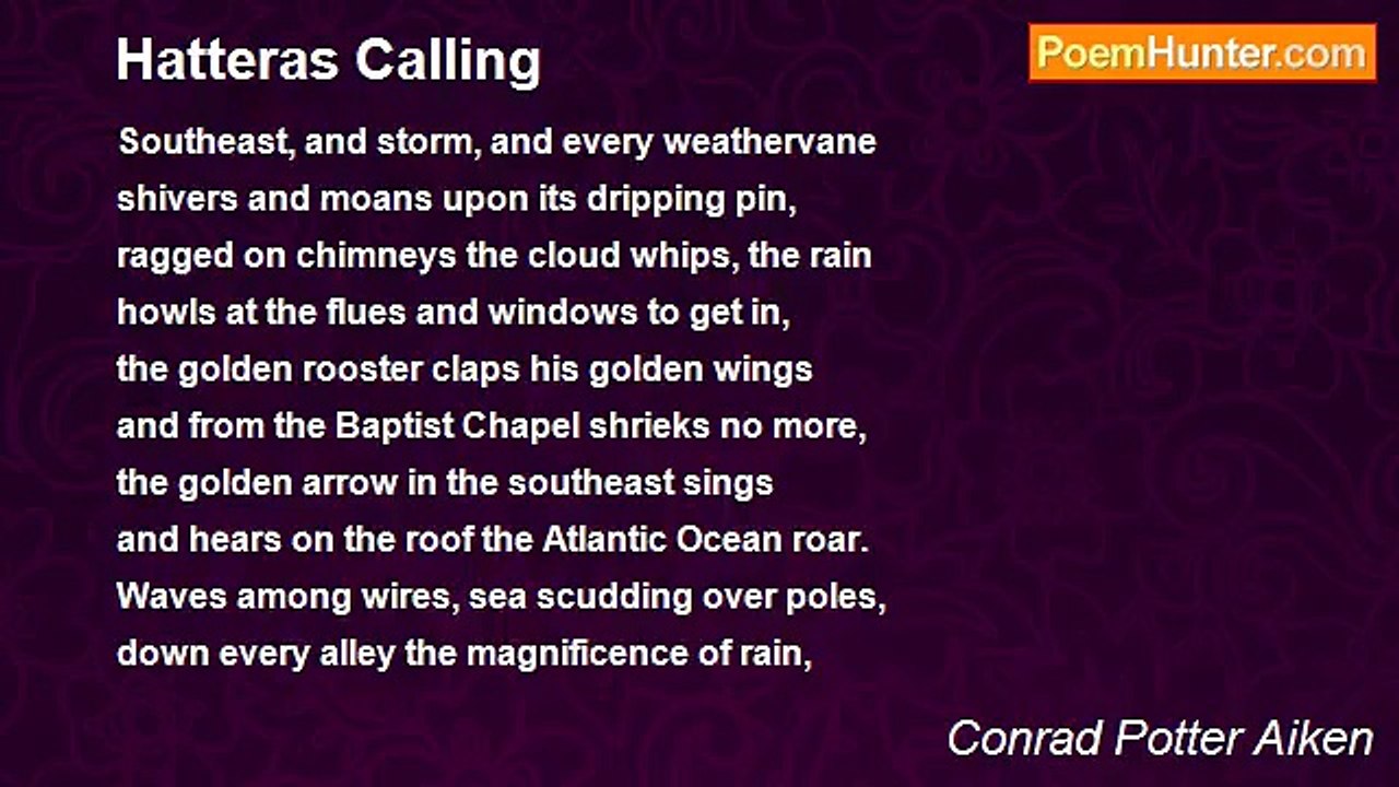 Conrad Potter Aiken - Hatteras Calling