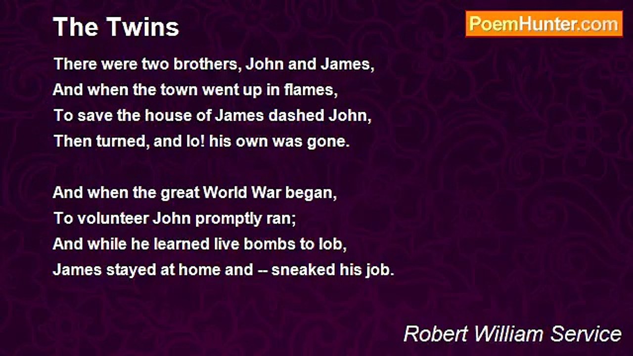 Robert William Service - The Twins