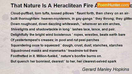 Gerard Manley Hopkins - That Nature Is A Heraclitean Fire And Of The Comfort Of The Resurrection
