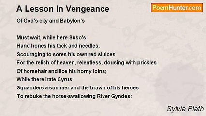 Sylvia Plath - A Lesson In Vengeance