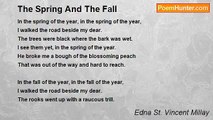 Edna St. Vincent Millay - The Spring And The Fall