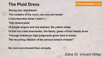 Edna St. Vincent Millay - The Plaid Dress