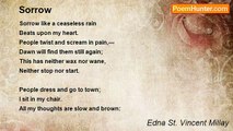 Edna St. Vincent Millay - Sorrow