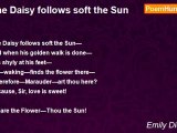Emily Dickinson - The Daisy follows soft the Sun