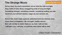 Gilbert Keith Chesterton - The Strange Music