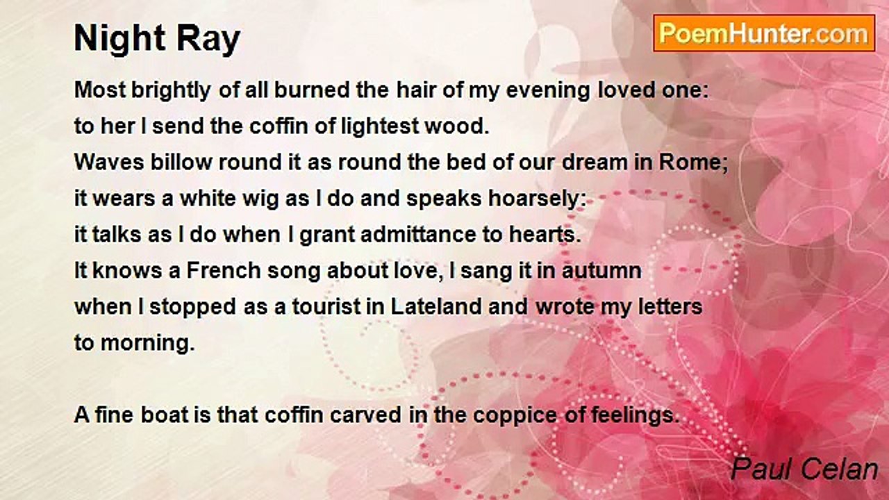 Paul Celan - Night Ray