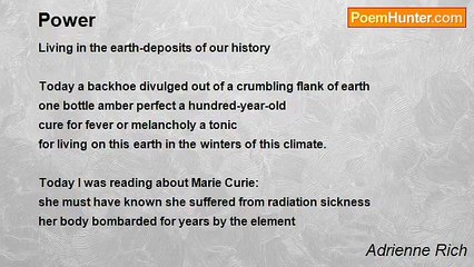 Adrienne Rich - Power