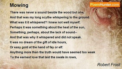 Robert Frost - Mowing
