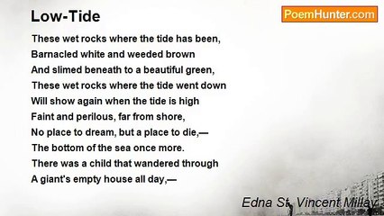Edna St. Vincent Millay - Low-Tide