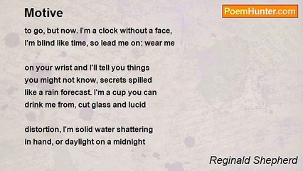 Reginald Shepherd - Motive