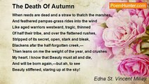 Edna St. Vincent Millay - The Death Of Autumn
